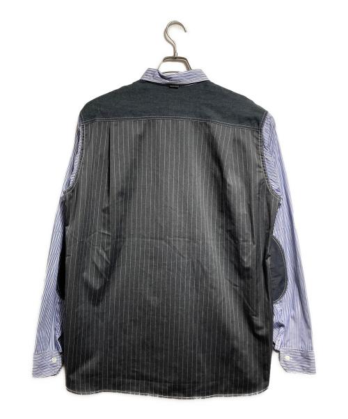 COMME des GARCONS JUNYA WATANABE MAN（コム デ ギャルソン ジュンヤ ワタナベ マン）COMME des GARCONS JUNYA WATANABE MAN (コム デ ギャルソン ジュンヤ ワタナベ マン) Patchwork Shirt/パッチワークシャツ ブルー サイズ:Lの古着・服飾アイテム