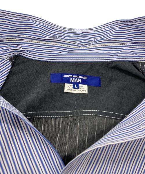 COMME des GARCONS JUNYA WATANABE MAN（コム デ ギャルソン ジュンヤ ワタナベ マン）COMME des GARCONS JUNYA WATANABE MAN (コム デ ギャルソン ジュンヤ ワタナベ マン) Patchwork Shirt/パッチワークシャツ ブルー サイズ:Lの古着・服飾アイテム