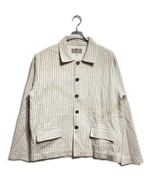 KARTIK RESEARCH（カーティックリサーチ）KARTIK RESEARCH (カーティックリサーチ) Kantha Cropped Jacket/カンタ・クロップド・ジャケット ホワイト サイズ:Lの古着・服飾アイテム