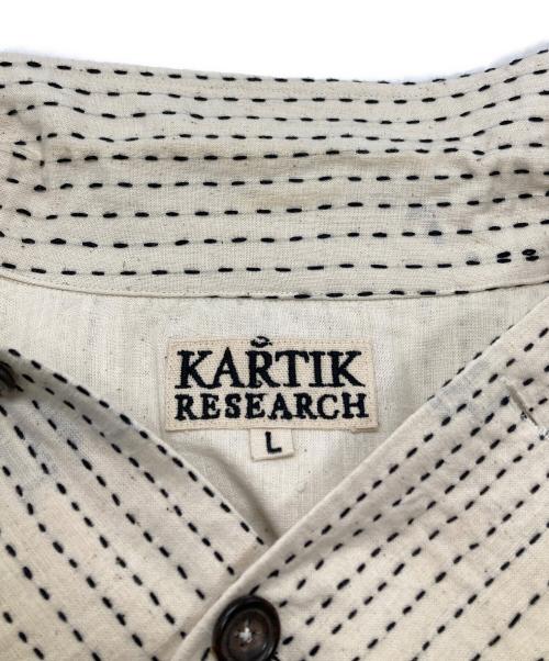 KARTIK RESEARCH（カーティックリサーチ）KARTIK RESEARCH (カーティックリサーチ) Kantha Cropped Jacket/カンタ・クロップド・ジャケット ホワイト サイズ:Lの古着・服飾アイテム