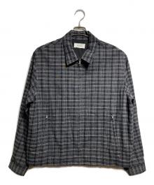 Ernie Palo（アーニーパロ）の古着「WashableWoolcheckBlouson/ウォッシャブルウールチェックブルゾン」｜グレー