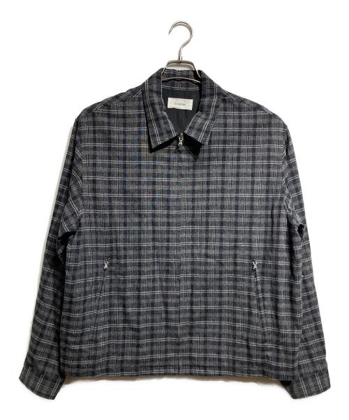 Ernie Palo（アーニーパロ）Ernie Palo (アーニーパロ) WashableWoolcheckBlouson/ウォッシャブルウールチェックブルゾン グレー サイズ:48の古着・服飾アイテム