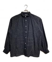 GLASS CYPRESS（グラス・サイプレス）の古着「エンブロイダリー シャツ/Embroidered shirt」｜ブラック