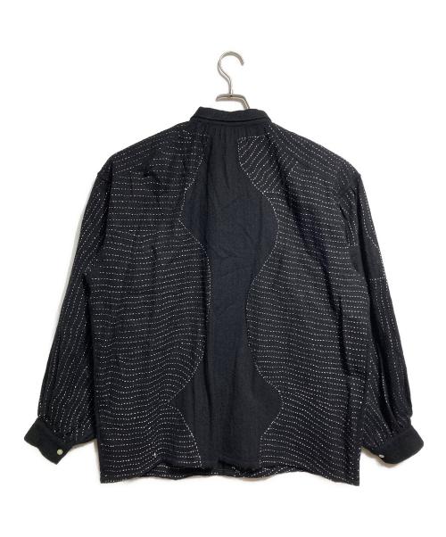 GLASS CYPRESS（グラス・サイプレス）GLASS CYPRESS (グラス・サイプレス) エンブロイダリー シャツ/Embroidered shirt ブラック サイズ:Lの古着・服飾アイテム