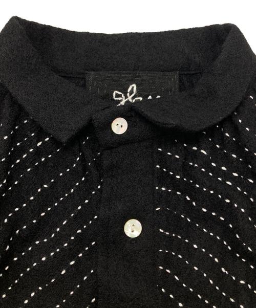 GLASS CYPRESS（グラス・サイプレス）GLASS CYPRESS (グラス・サイプレス) エンブロイダリー シャツ/Embroidered shirt ブラック サイズ:Lの古着・服飾アイテム