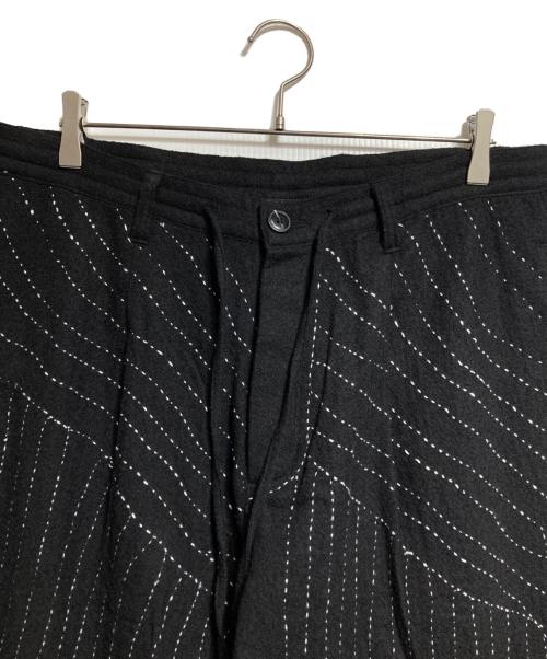 GLASS CYPRESS（グラス・サイプレス）GLASS CYPRESS (グラス・サイプレス) embroidered trousers/刺繍入りトラウザーズ ブラック サイズ:34の古着・服飾アイテム