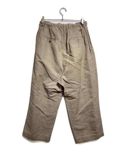 nonnotte（ノノット）nonnotte (ノノット) Draping Elastic Wide Trousers TypeA/ドローピングエラスティックワイドパンツ ベージュ サイズ:4の古着・服飾アイテム