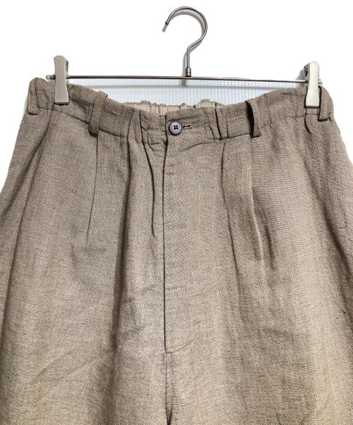 nonnotte（ノノット）nonnotte (ノノット) Draping Elastic Wide Trousers TypeA/ドローピングエラスティックワイドパンツ ベージュ サイズ:4の古着・服飾アイテム
