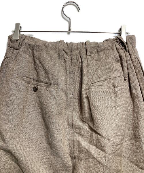 nonnotte（ノノット）nonnotte (ノノット) Draping Elastic Wide Trousers TypeA/ドローピングエラスティックワイドパンツ ベージュ サイズ:4の古着・服飾アイテム