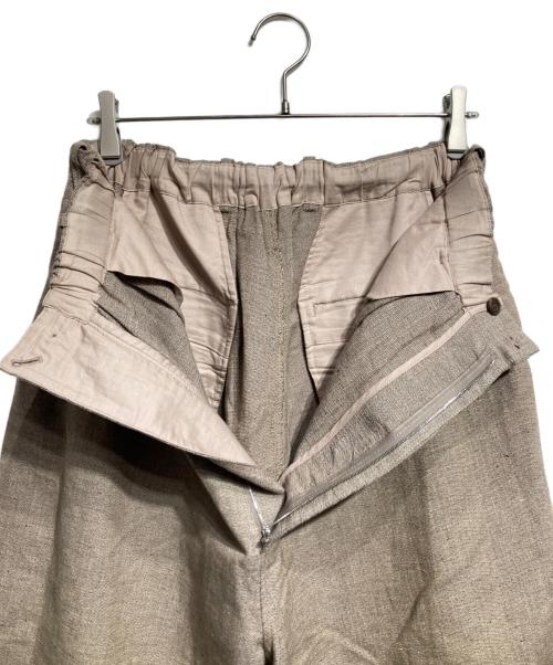 nonnotte（ノノット）nonnotte (ノノット) Draping Elastic Wide Trousers TypeA/ドローピングエラスティックワイドパンツ ベージュ サイズ:4の古着・服飾アイテム