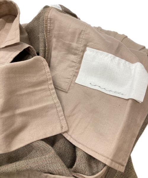 nonnotte（ノノット）nonnotte (ノノット) Draping Elastic Wide Trousers TypeA/ドローピングエラスティックワイドパンツ ベージュ サイズ:4の古着・服飾アイテム