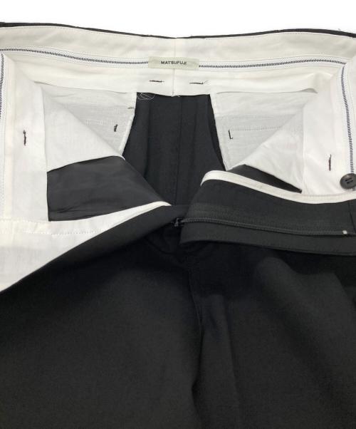 MATSUFUJI（マツフジ）MATSUFUJI (マツフジ) Water-repellent Wool Wide Cargo Trousers/撥水ウール ワイドカーゴパンツ ブラック サイズ:3の古着・服飾アイテム