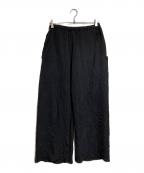 KOZABUROコウザブロウ）の古着「EMBOSSING KOZY PANTS/エンボス加工コージーパンツ」｜ブラック