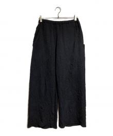 KOZABURO（コウザブロウ）の古着「EMBOSSING KOZY PANTS/エンボス加工コージーパンツ」｜ブラック