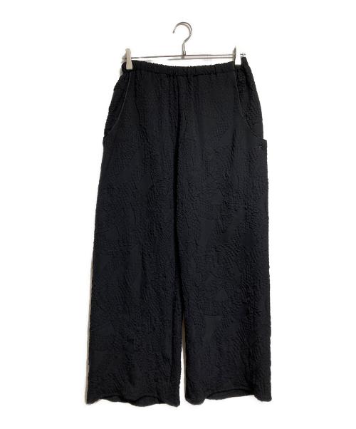 KOZABURO（コウザブロウ）KOZABURO (コウザブロウ) EMBOSSING KOZY PANTS/エンボス加工コージーパンツ ブラック サイズ:2の古着・服飾アイテム