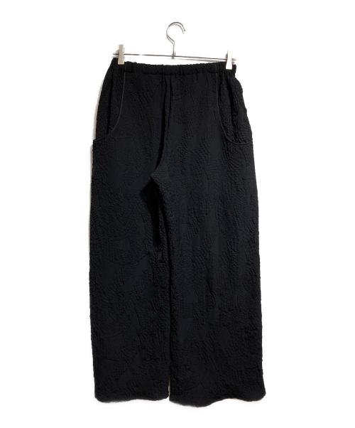 KOZABURO（コウザブロウ）KOZABURO (コウザブロウ) EMBOSSING KOZY PANTS/エンボス加工コージーパンツ ブラック サイズ:2の古着・服飾アイテム