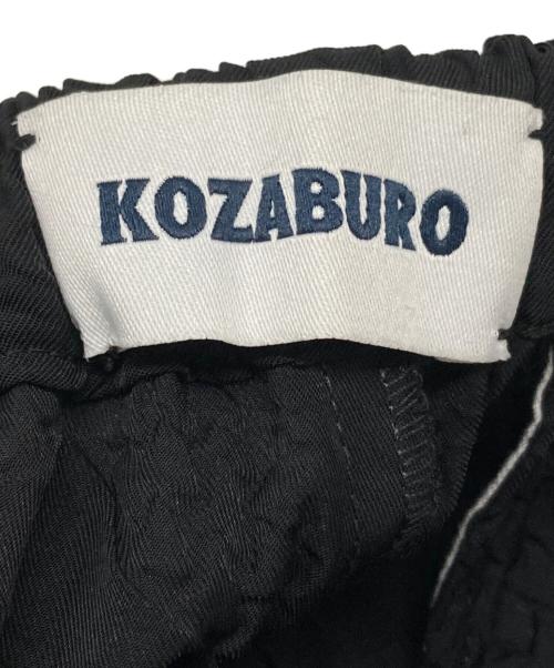 KOZABURO（コウザブロウ）KOZABURO (コウザブロウ) EMBOSSING KOZY PANTS/エンボス加工コージーパンツ ブラック サイズ:2の古着・服飾アイテム