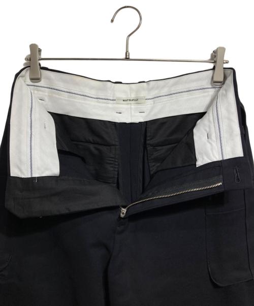 MATSUFUJI（マツフジ）MATSUFUJI (マツフジ) Cotton Voile Water-Repellent Cargo Pants/コットンボイル撥水カーゴパンツ ブラック サイズ:3の古着・服飾アイテム