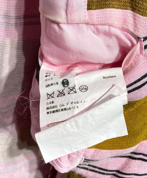 COMME des GARCONS HOMME PLUS（コムデギャルソンオムプリュス）COMME des GARCONS HOMME PLUS (コムデギャルソンオムプリュス) ボーダーテーラードジャケット/Striped tailored jacket ブラウン サイズ:Mの古着・服飾アイテム