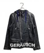 ）の古着「フード付レザージャケット/Hooded leather jacket」｜ブラック