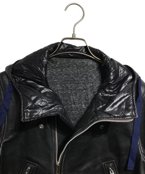 UNDERCOVERISM（アンダーカバーイズム）UNDERCOVERISM (アンダーカバーイズム) フード付レザージャケット/Hooded leather jacket ブラック サイズ:2の古着・服飾アイテム