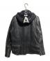 UNDERCOVERISM (アンダーカバーイズム) フード付レザージャケット/Hooded leather jacket ブラック サイズ:2：70000円