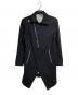Vivienne Westwood man（ヴィヴィアン ウェストウッド マン）の古着「変形ライダースウールコート/Asymmetric Wool Biker Coat」｜ブラック