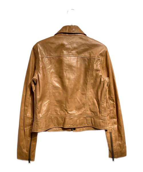POLO RALPH LAUREN（ポロ・ラルフローレン）POLO RALPH LAUREN (ポロ・ラルフローレン) ラムスキンレザージャケット/Lambskin leather jacket ベージュ サイズ:XSの古着・服飾アイテム