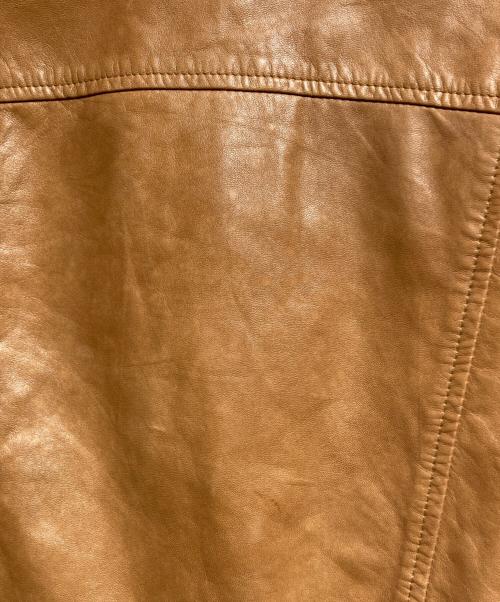 POLO RALPH LAUREN（ポロ・ラルフローレン）POLO RALPH LAUREN (ポロ・ラルフローレン) ラムスキンレザージャケット/Lambskin leather jacket ベージュ サイズ:XSの古着・服飾アイテム
