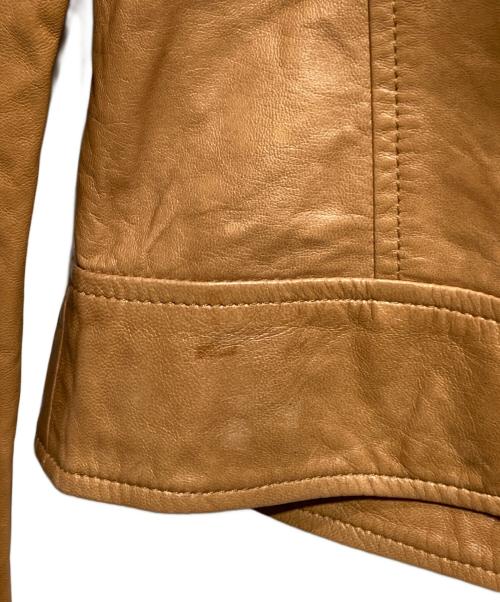 POLO RALPH LAUREN（ポロ・ラルフローレン）POLO RALPH LAUREN (ポロ・ラルフローレン) ラムスキンレザージャケット/Lambskin leather jacket ベージュ サイズ:XSの古着・服飾アイテム