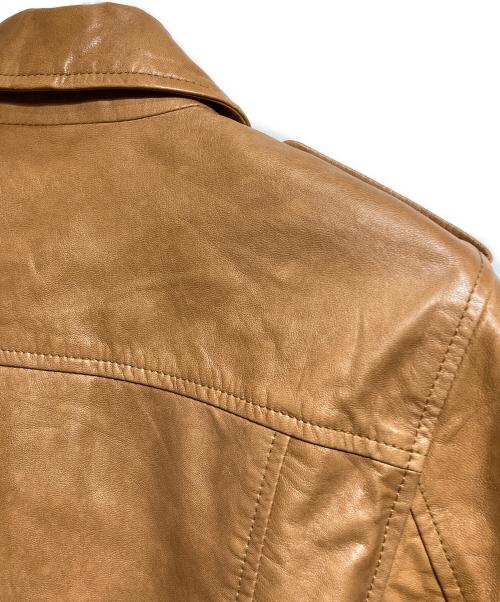 POLO RALPH LAUREN（ポロ・ラルフローレン）POLO RALPH LAUREN (ポロ・ラルフローレン) ラムスキンレザージャケット/Lambskin leather jacket ベージュ サイズ:XSの古着・服飾アイテム