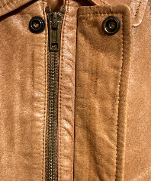 POLO RALPH LAUREN（ポロ・ラルフローレン）POLO RALPH LAUREN (ポロ・ラルフローレン) ラムスキンレザージャケット/Lambskin leather jacket ベージュ サイズ:XSの古着・服飾アイテム