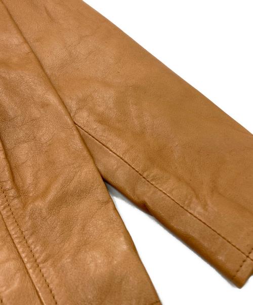 POLO RALPH LAUREN（ポロ・ラルフローレン）POLO RALPH LAUREN (ポロ・ラルフローレン) ラムスキンレザージャケット/Lambskin leather jacket ベージュ サイズ:XSの古着・服飾アイテム