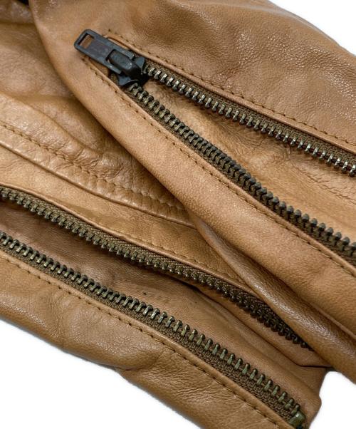 POLO RALPH LAUREN（ポロ・ラルフローレン）POLO RALPH LAUREN (ポロ・ラルフローレン) ラムスキンレザージャケット/Lambskin leather jacket ベージュ サイズ:XSの古着・服飾アイテム