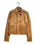 POLO RALPH LAUREN（ポロ・ラルフローレン）の古着「ラムスキンレザージャケット/Lambskin leather jacket」｜ベージュ