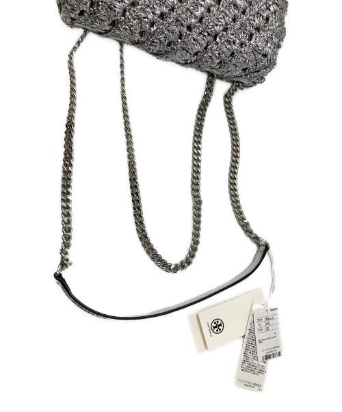 TORY BURCH（トリーバーチ）TORY BURCH (トリーバーチ) Kira Woven Mini Flap/キラ織りミニフラップ シルバー サイズ:不明の古着・服飾アイテム