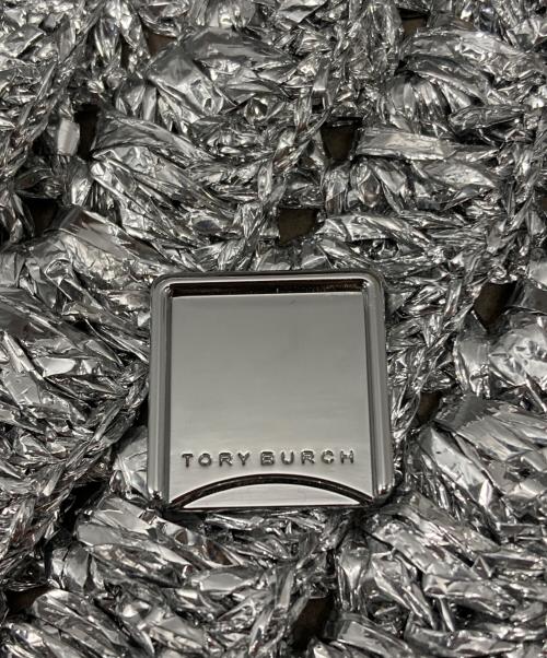 TORY BURCH（トリーバーチ）TORY BURCH (トリーバーチ) Kira Woven Mini Flap/キラ織りミニフラップ シルバー サイズ:不明の古着・服飾アイテム