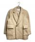 HYKE（ハイク）の古着「モヘアショートコート/Short mohair coat」｜ベージュ