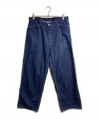 A.PRESSEアプレッセ）の古着「Military Denim Trousers/ミリタリーデニムトラウザーズ」｜インディゴ