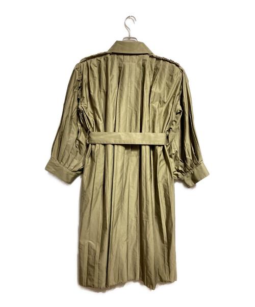 MM6 Maison Margiela（エムエムシックスメゾンマルジェラ）MM6 Maison Margiela (エムエムシックスメゾンマルジェラ) プリーツトレンチコート/Pleated trench coat カーキ サイズ:38の古着・服飾アイテム