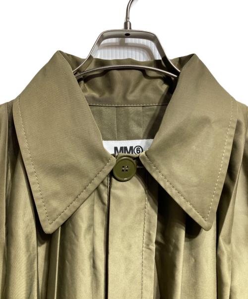 MM6 Maison Margiela（エムエムシックスメゾンマルジェラ）MM6 Maison Margiela (エムエムシックスメゾンマルジェラ) プリーツトレンチコート/Pleated trench coat カーキ サイズ:38の古着・服飾アイテム