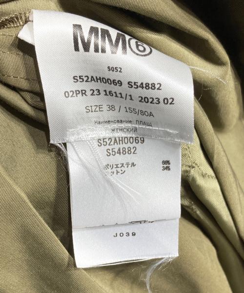 MM6 Maison Margiela（エムエムシックスメゾンマルジェラ）MM6 Maison Margiela (エムエムシックスメゾンマルジェラ) プリーツトレンチコート/Pleated trench coat カーキ サイズ:38の古着・服飾アイテム