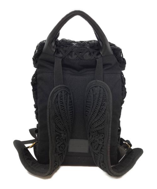 Mame Kurogouchi（マメクロゴウチ）mame kurogouchi (マメクロゴウチ) コード刺繍バックパック/Cording Embroidery Backpack ブラックの古着・服飾アイテム