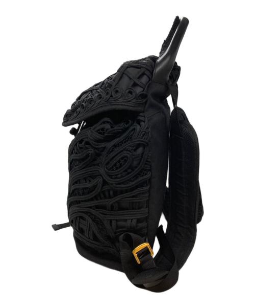 Mame Kurogouchi（マメクロゴウチ）mame kurogouchi (マメクロゴウチ) コード刺繍バックパック/Cording Embroidery Backpack ブラックの古着・服飾アイテム