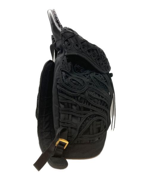 Mame Kurogouchi（マメクロゴウチ）mame kurogouchi (マメクロゴウチ) コード刺繍バックパック/Cording Embroidery Backpack ブラックの古着・服飾アイテム