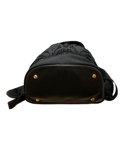 Mame Kurogouchi（マメクロゴウチ）mame kurogouchi (マメクロゴウチ) コード刺繍バックパック/Cording Embroidery Backpack ブラックの古着・服飾アイテム