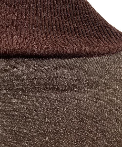 FETICO（フェティコ）FETICO (フェティコ) STRIPE KNIT PEPLUM SWEATER/ストライプニットペプラムセーター ブラウン サイズ:2の古着・服飾アイテム