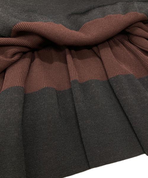FETICO（フェティコ）FETICO (フェティコ) STRIPE KNIT PEPLUM SWEATER/ストライプニットペプラムセーター ブラウン サイズ:2の古着・服飾アイテム