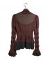 FETICO (フェティコ) STRIPE KNIT PEPLUM SWEATER/ストライプニットペプラムセーター ブラウン サイズ:2：30000円