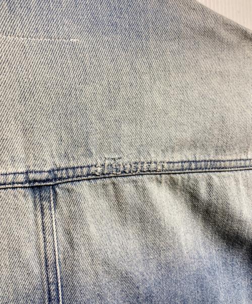 MM6 Maison Margiela（エムエムシックスメゾンマルジェラ）MM6 Maison Margiela (エムエムシックスメゾンマルジェラ) ユーズド加工ロングデニムシャツ/Distressed long denim shirt インディゴ サイズ:38の古着・服飾アイテム